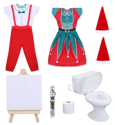 Productafbeelding van Speelgoedaccessoires voor Poppenhuis - Kerstman met Mini Toilet
