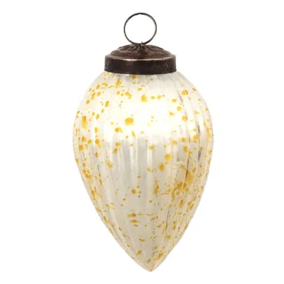 Immagine prodotto di Guaina natalizia Clayre & Eef Ø 5 cm Vetro bianco giallo