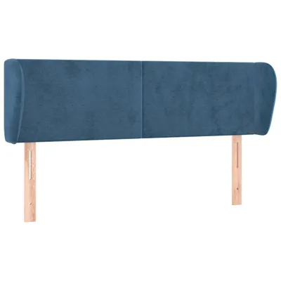 Produktbild von Kopfteil mit Ohren Dunkelblau 147x23x78/88 cm Samt