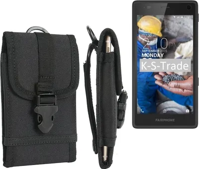 Produktbild von K-S-Trade Handyhülle kompatibel mit Fairphone Fairphone 2 Gürteltasche Holster Handytasche Gürtel Tasche Schutzhülle Robuste Handy Schutz Hülle