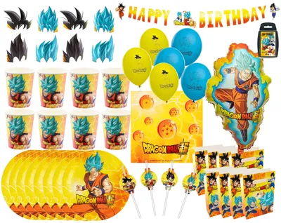 Produktbild von Dragon Ball - Kindergeburtstags-Set (69-teilig) Teller Becher Dekoration Geburtstag