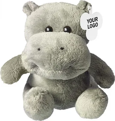 Produktbild von Printwear  | Plüsch-Nilpferd Hippo / 20 x 13 x 20 cm - Farbe: Grey - Größe: 20 x 13 x 20 cm