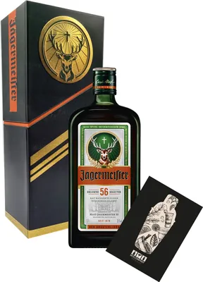 Produktbild von Jägermeister 0,7L (35% Vol) in Geschenkbox Jägermeister Box mit Deckel- [Enthält Sulfite]