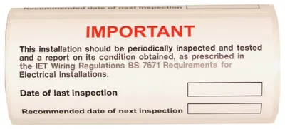 Productafbeelding van Waarschuwingslabels voor Periodieke Inspecties 100 Stuks