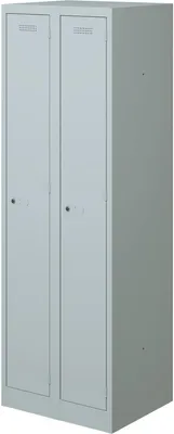 Produktbild von BISLEY Spind lichtgrau PL3050D1645, 2 Schließfächer 60,0 x 50,0 x 180,0 cm