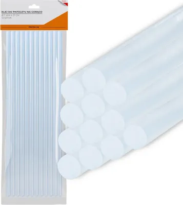 Produktbild von Heissklebepistolen-Patronen Stark Klebend Klar 12 Stück 27Cm 7Mm