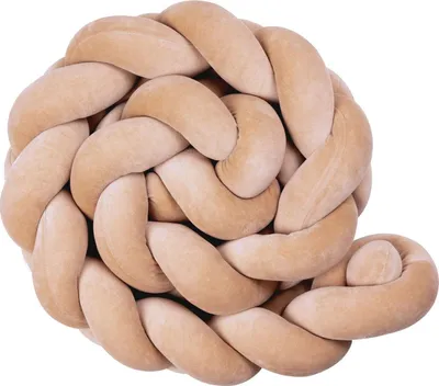 Produktbild von Warm Beige - Geflochtene Bettschlange Bettumrandung für Babybett