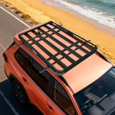 Obrázek produktu pro Střešní nosič pro SUV – střešní koš – lehký, 10,2 kg – snadná montáž – moderní design – pro kola, snowboardy a zavazadla