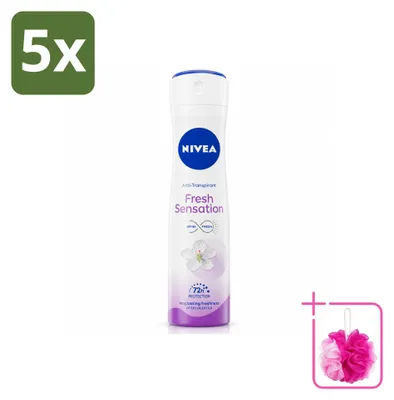 Imagen del producto de 5 unidades de desodorante en spray NIVEA Fresh Sensation, 150 ml, pack ahorro