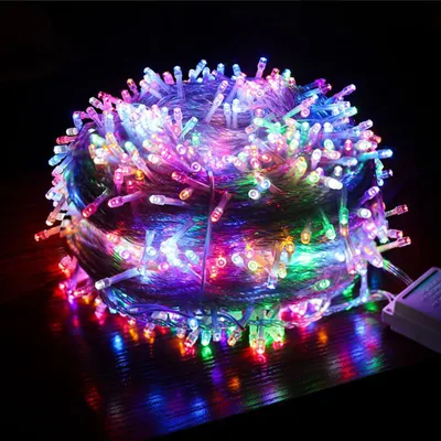 Produktbild von 50m 500 LED Lichterkette 8 Lichtmodi Lichterketten Innen Garten Party Weihnachten Halloween Hochzeit Deko, Bunt