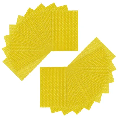 Image de Lot de 20 feuilles de cire d'abeille pour la fabrication de bougies