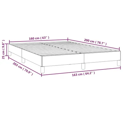 Zdjęcie produktu dla Rama Łóżka, Ciemnoszara, 160X200 Cm, Obita Tkaniną Lumarko!