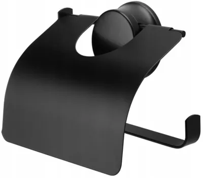 Produktbild von Toilettenpapierhalter mit Saugnapf schwarz FOX