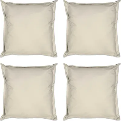 Produktbild von 4er Set Outdoor Kissen Unique Pebble cremeweiß 50x50cm wasserabweisend Lemetex