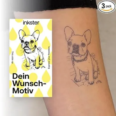 Produktbild von Tattoo Personalisierbar (3x Small-Long, 5x10cm) | Temporäre Tattoos 2 Wochen | Hautfreundlich & EU-Kosmetik | hochwertige Temporäre Tattoos aus pflanzlichen Inhaltsstoffen