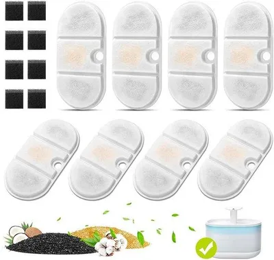 Produktbild von Filterelemente für Tiertrinkbrunnen, 8-teiliges gefiltertes Wasserversorgungssystem