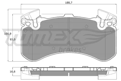 Produktbild von TOMEX brakes Bremsbeläge Satz Vorne Bremsklötze für AUDI A6 Avant (4G5, 4GD, C7) TX 19-44