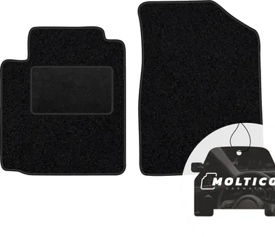 Produktbild von moto-MOLTICO Vorne Fußmatten Auto Velours Autoteppiche Schwarz Automatten Set 2-teilig passend für Toyota Yaris Verso 1999-2005