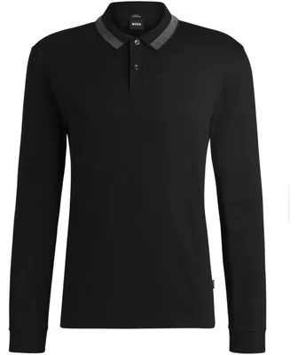 Image de Boss - Polo pour homme, coupe classique, manches longues GT17210 (XL) (noir)
