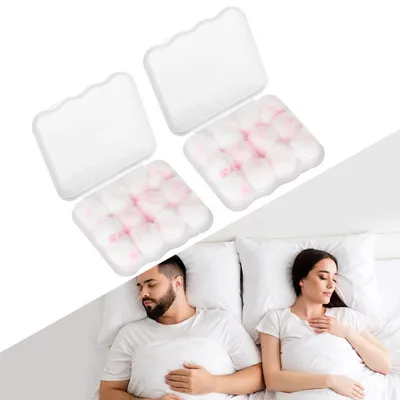 Obrázok produktu pre Voskové zátky do uší, 12 párov, ružové. Opakovane použiteľné, chránia pred hlukom a sú vhodné na spanie