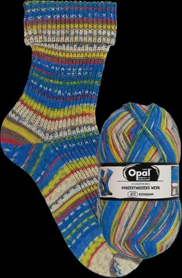 Produktbild von Opal Hundertwasser Edition 4,100g/425m 75% Schurwolle/25% Polyamid 4-fädige Pullover/Sockenwolle 422 Regenbaum