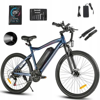 Zdjęcie produktu dla SAMEBIKE SY26-II klasyczny e-rower górski e-rower elektryczny składany e-rower trekkingowy z 21-biegową przekładnią SHIMANO (niebieski)