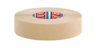 Productafbeelding van 1 rol TESA kreppband 4319, lengte 50 meter, breedte 38 mm, kleur: bruinbeige, sterk gekreukt