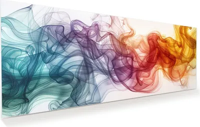 Produktbild von Glasbild 150x60cm in XXL für Wohnzimmer, Schlafzimmer Motiv Bunte Wirbel