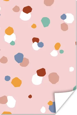 Produktbild von MuchoWow® Poster Polka dots - Rosa - Kinder 80x120 cm - Papierdruck