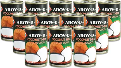 Produktbild von [ 12x 165ml ] AROY-D Kokosmilch / Kokosnussmilch / Cocosmilch / Coconut Milk