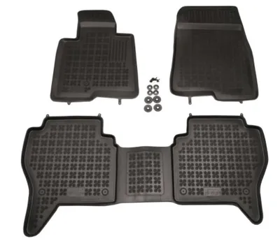 Produktbild von REZAW PLAST Fußmatten Set Gummi für MITSUBISHI PAJERO III (V7W, V6W) Vorne+Hinten