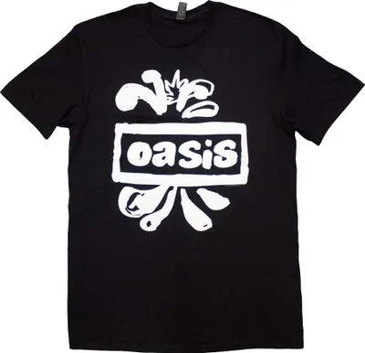 Produktbild von Oasis - T-Shirt Logo für Herren/Damen Uni RO11380 (L) (Schwarz)