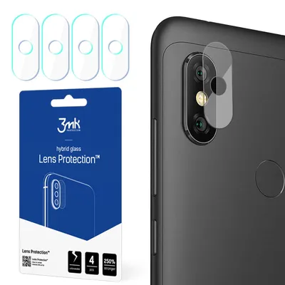 Produktbild von 3mk Hybridglas Lens Protection für Xiaomi Redmi Note 6 Pro Global Kamera Objektiv Kameralinse 0,16mm 6H (4 Stück)