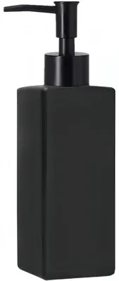 Image de Distributeur de savon noir, pompe en verre, distributeur de savon pour les mains, liquide vaisselle, flacons de shampoing liquide pour la cuisine, la salle de bains et la buanderie.