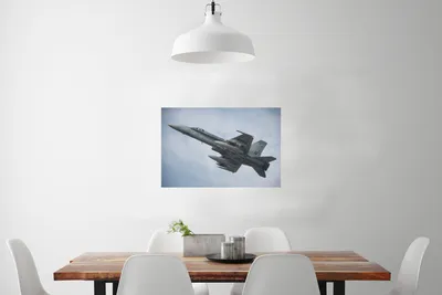 Produktbild von MuchoWow® Poster Flugzeug - Düsenjäger - Tarnung 90x60 cm - Schlafzimmer