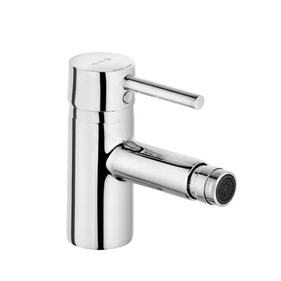 A close-up studio shot of a chrome bidet faucet against a white background.