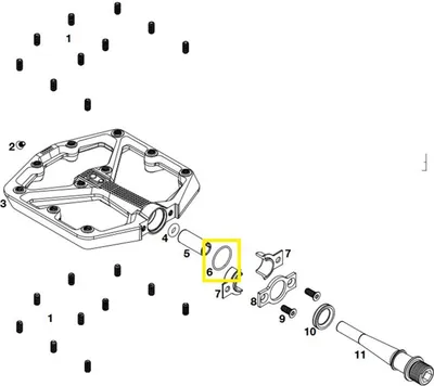 Produktbild von Crankbrothers Pedal Inner O-Ring, O-Ring, Stamp V1, innen