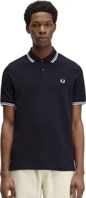 Obrázek produktu pro Fred Perry Polo Twin Tipped regular fit tmavě modrá jednobarevná bavlna