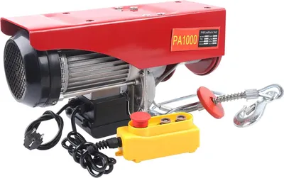 Produktbild von Elektrischer Seilzug - PA1000 12 m - Not-Aus - 100% Kupfermotor - IP40 - AC - Netzkabel 1 m - Orange