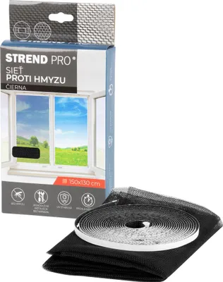 Immagine prodotto di Rete FlyScreen2 150x130 cm, contro insetti e zanzare, per finestra, PE nero