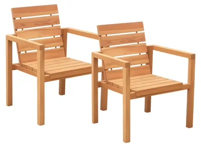 Produktbild von Teak Gartensessel mit Armlehnen FREETOWN (2er Set)