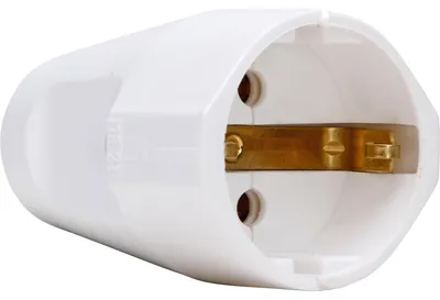 Imagen del producto de Conector de protección contra contactos, marca Kopp, para cables de 3 x 1,5 mm², color blanco ártico