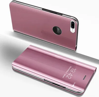Produktbild von Handyhülle für Apple iPhone 7 / iPhone 8 / iPhone SE 2020 Smart Cover Schutzhülle Clear View Case Rosegold