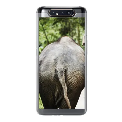 Produktbild von MuchoWow® Handyhülle Schutzhülle Hülle für Samsung Galaxy A80 Elefant - Tiere - Grau - Natur Silikon Softcase Handy Hülle - Schutzdeckel