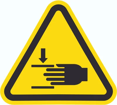 Produktbild von Achtung Handverletzungen Symbol Aufkleber Dreieck D30mm