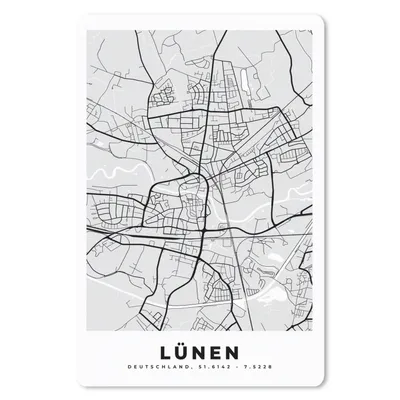 Produktbild von MuchoWow® Mauspad Mousepad Deutschland - Karte - Lünen - Karte - Stadtplan 18x27 cm - Mousepads - Maus Mat - Pad - Mausunterlage