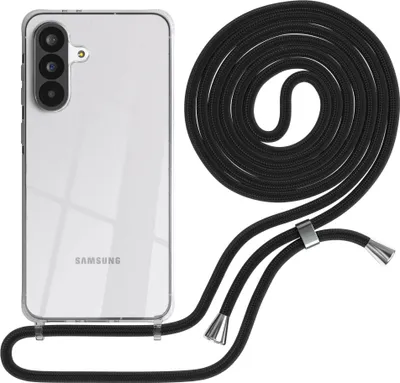 Produktbild von EAZY CASE Handykette mit Hülle für Samsung Galaxy A56 Backcover Handykette, zum Umhängen in Schwarz