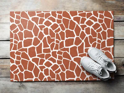 Produktbild von Fußmatte Aussen - Schuhmatte Haustür- Schmutzfangmatte Türvorleger - Outdoor Teppich Schmutzfänger - 60x40 cm - Giraffenflecken