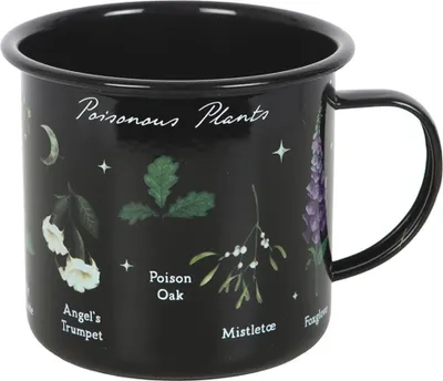 Produktbild von Gothic Kaffeebecher mit Giftpflanzen als Druck
