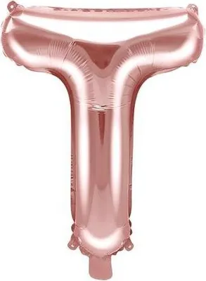 Produktbild von Folienballon Buchstabe T, 35 cm, Roségold